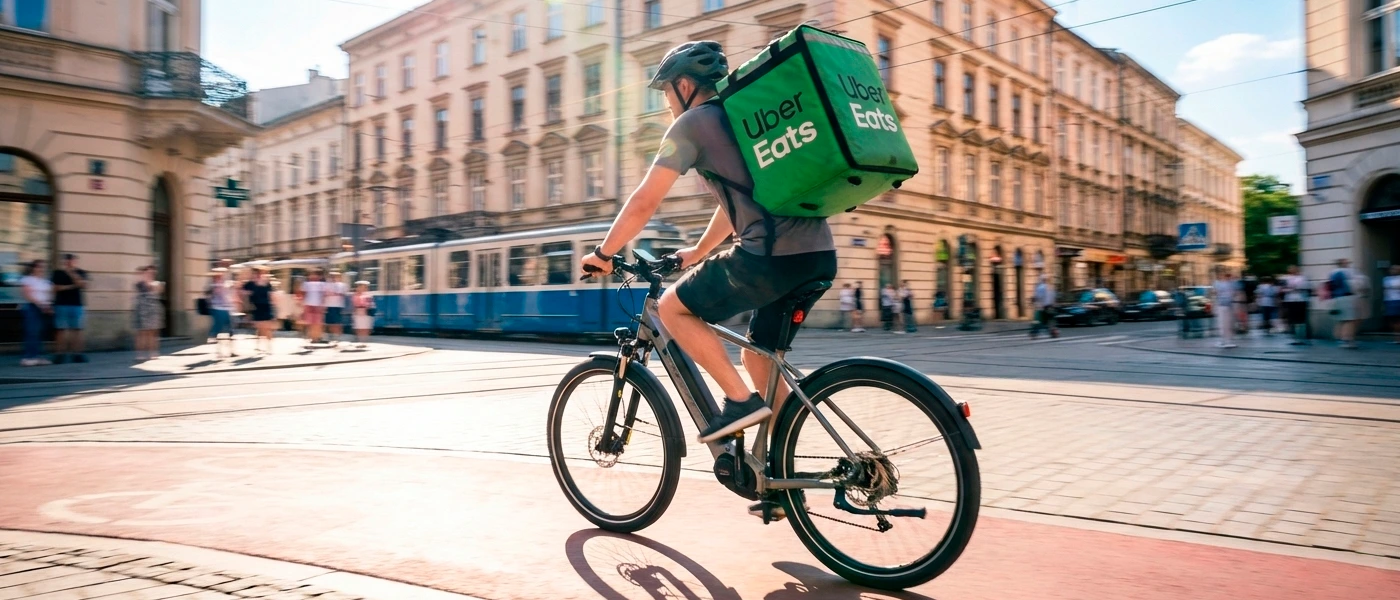 Zarobki Uber Eats w 2026 roku: ile zarabia kurier?